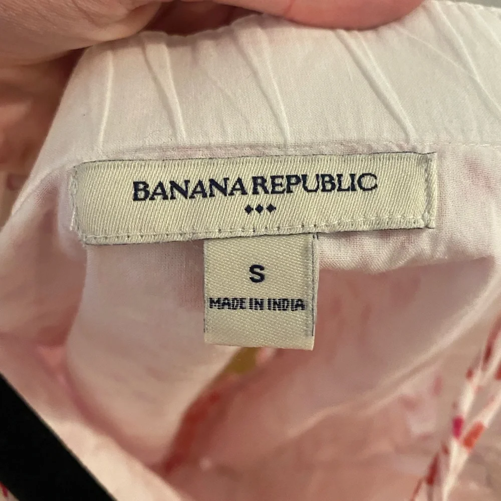 Banana Republic White and Red Tank Top
